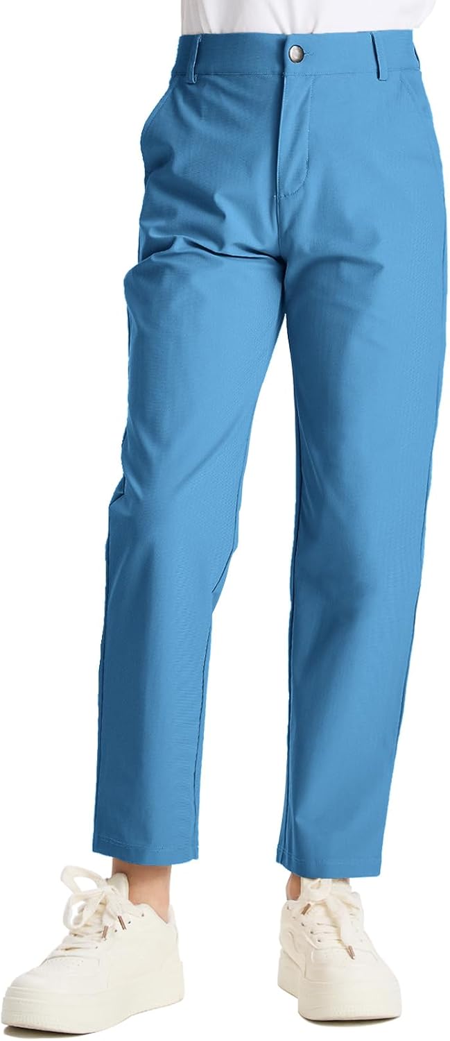 DEVOROPA Youth Boy's Golf Pants Quick Dry Athletic Chino Style
