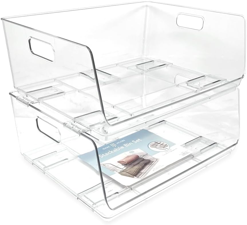 X-Large Stackable Clear Storage Bins for Versatile Home Use