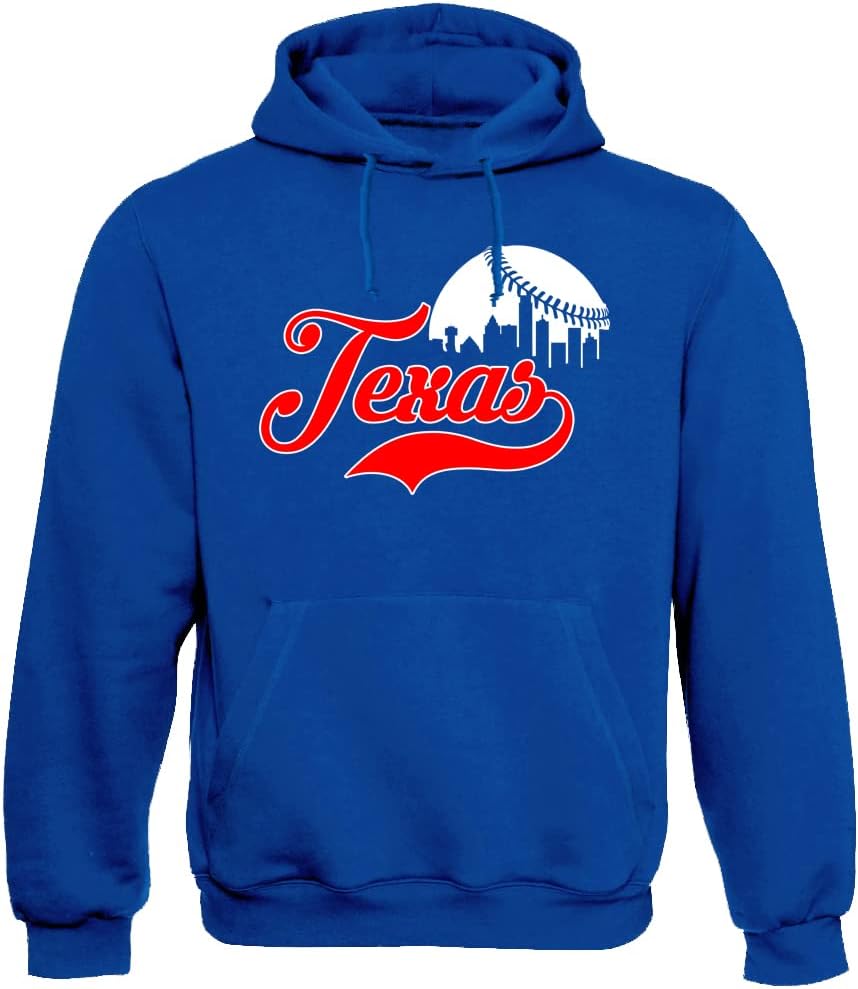 Xtreme Apparrel Cityscape Skyline Men's Hoodie for Baseball Fans