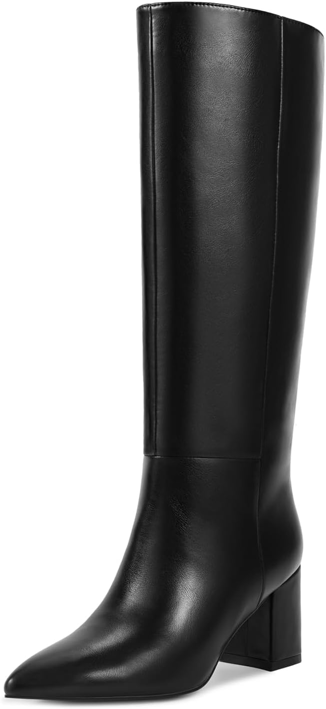 Wetkiss Knee High Boots for Women - Chunky Heel Fashion Style