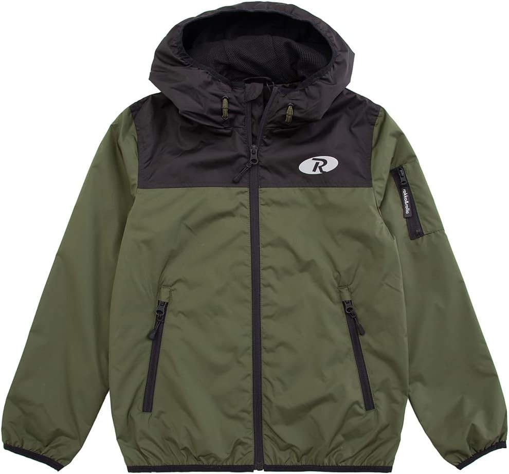 Rokka&Rolla Boys' Lightweight Water-Resistant Windbreaker Jacket