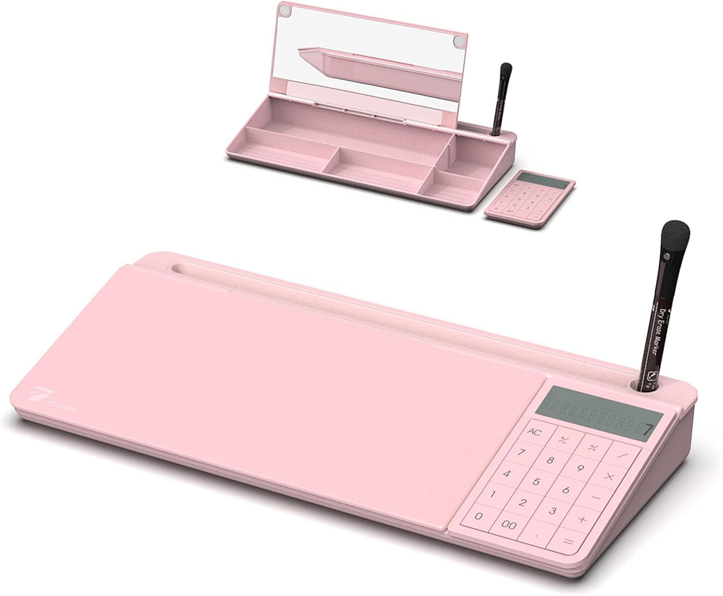 TOWON Desk Dry Erase Board with Calculator for Home Office