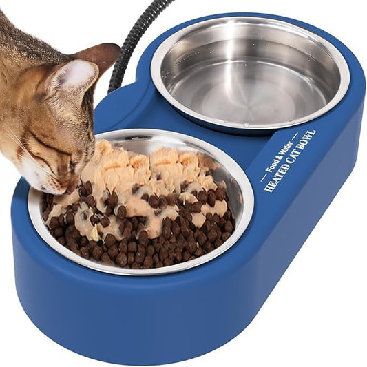 rolimate Heated Stainless Steel Pet Bowl - Ice-Free Warmth