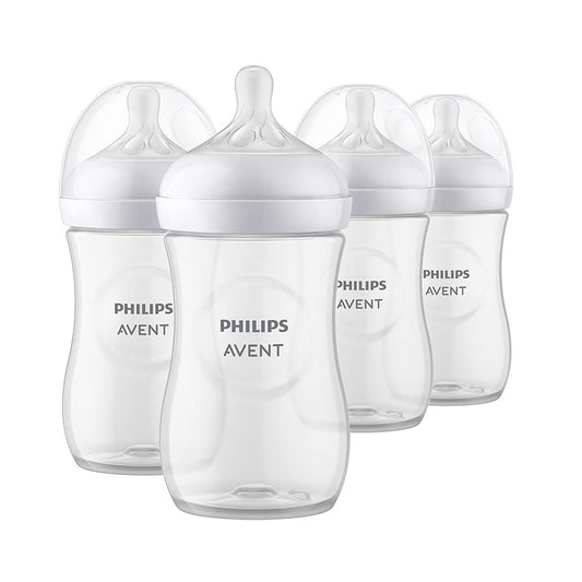 Philips AVENT Natural Baby Bottle 4pk, 9oz, Natural Response Nipple