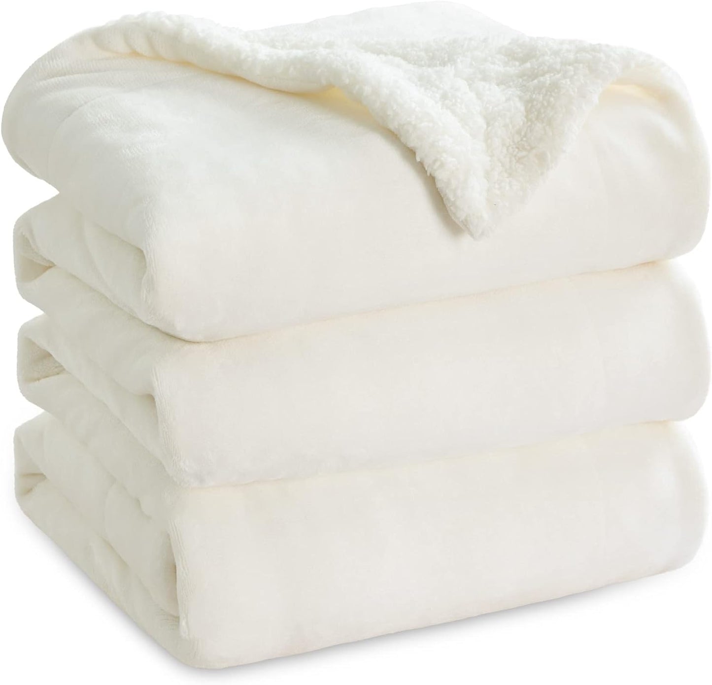 Bedsure GentleSoft Sherpa Fleece Blanket King Size for Cozy Warmth
