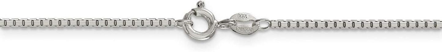Genuine .925 Sterling Silver Octagonal Box Chain Necklace