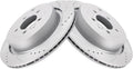 TRQ Rear Performance Brake Rotors Set for Land Rover LR3 LR4
