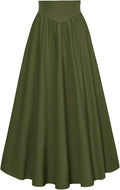 Scarlet Darkness Victorian Skirts for Women - Flowy High Waisted Long