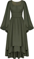 Scarlet Darkness Women Renaissance Costume Split Bell Sleeve