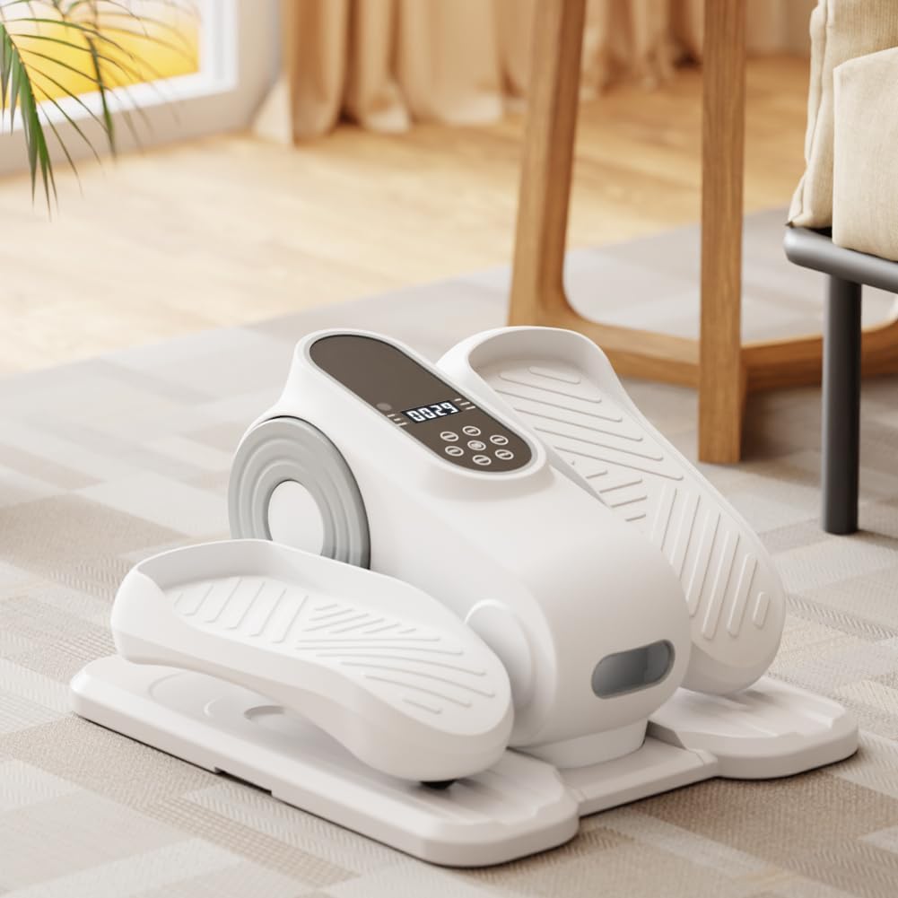 Silent 12-Speed Under Desk Elliptical - Remote Control, Low-Impact Exerciser