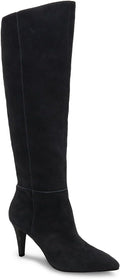 Womens Wide Calf Knee High Stiletto Boots - Versatile Mid Heel