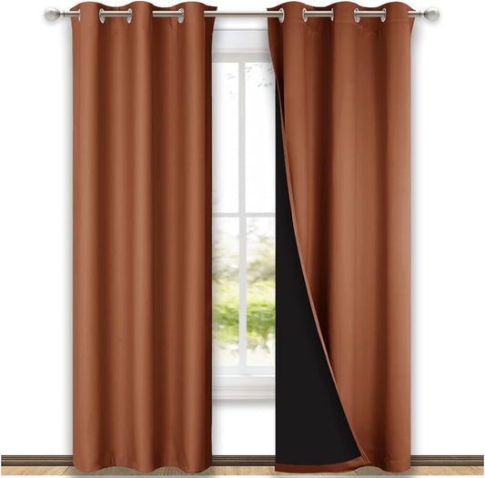 NICETOWN Full Shade Curtain Panels for Energy Efficiency Living Room