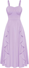 Boho Midi Sun Dress for Women - Flattering Ruffle Empire Waist Belle