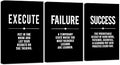 Motivational Office Wall Art Set 12x16in 3pcs - Positive Success