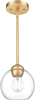 Emak 7 Inch Globe Pendant Light - Gold Industrial Hanging Light