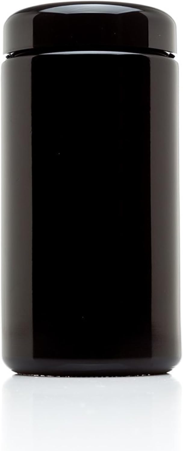 Infinity Jars Classic Black Glass Jar 500 ml for Food Storage