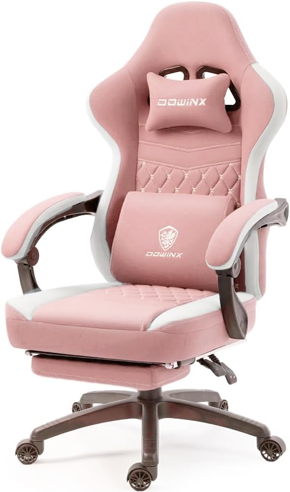 Dowinx Pink Gaming Chair: Ultimate Comfort & Storage