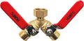 HQMPC Garden Hose Y Valve Splitter - Heavy Duty Brass Adapter