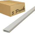 Electriduct Medium Latching Cable Raceway 5 ft Sticks - Beige 5-Pack