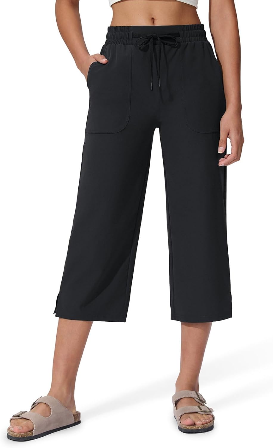 Women's Capri Pants Wide Leg Quick Dry Hiking Capris Water Resistant