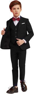 Boy Suits 5 Piece Slim Fit Suit for Kids Size 4 - Classic Set