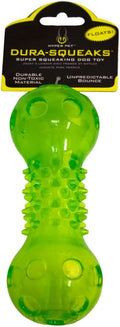 Hyper Pet Dura-Squeaks Barbell Interactive Fetch Toy - Floats