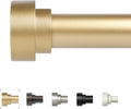 Gold Curtain Rods 48 to 84 in Adjustable Heavy Duty - Sleek Modern