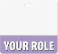 Bulk Custom Badge Buddies Light Purple Horizontal ID Backer Cards