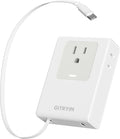 Flat USB C Wall Charger with 31.5in Retractable Type-C Cable - Travel