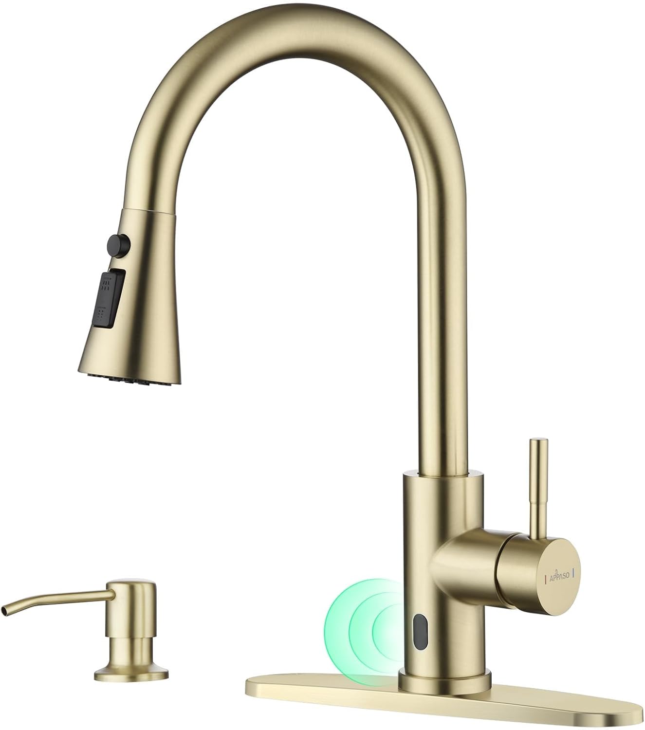 Touchless Kitchen Faucet with Soap Dispenser and Pull Down Sprayer