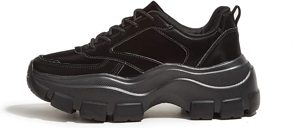 LUCKY STEP Women Chunky Platform Sneakers for Casual Walking