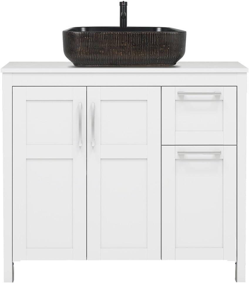 YOURLITE 36 Inch Bathroom Vanity with Sink and Storage Space