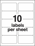 Coopaty 2 x 4 in Shipping Labels 10-Up - Bulk Sheets for Printing