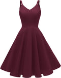 1950s Retro Spaghetti Strap Cocktail Swing Dress - Flattering Fit 4-6)