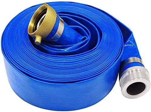 1.5in x 100ft Blue PVC Backwash Hose for Heavy Duty Use