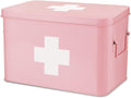 Flexzion First Aid Box Organizer - Vintage Pink Medical Kit