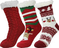 Women Thick Winter Slipper Socks with Grippers - Warm Fuzzy Fit