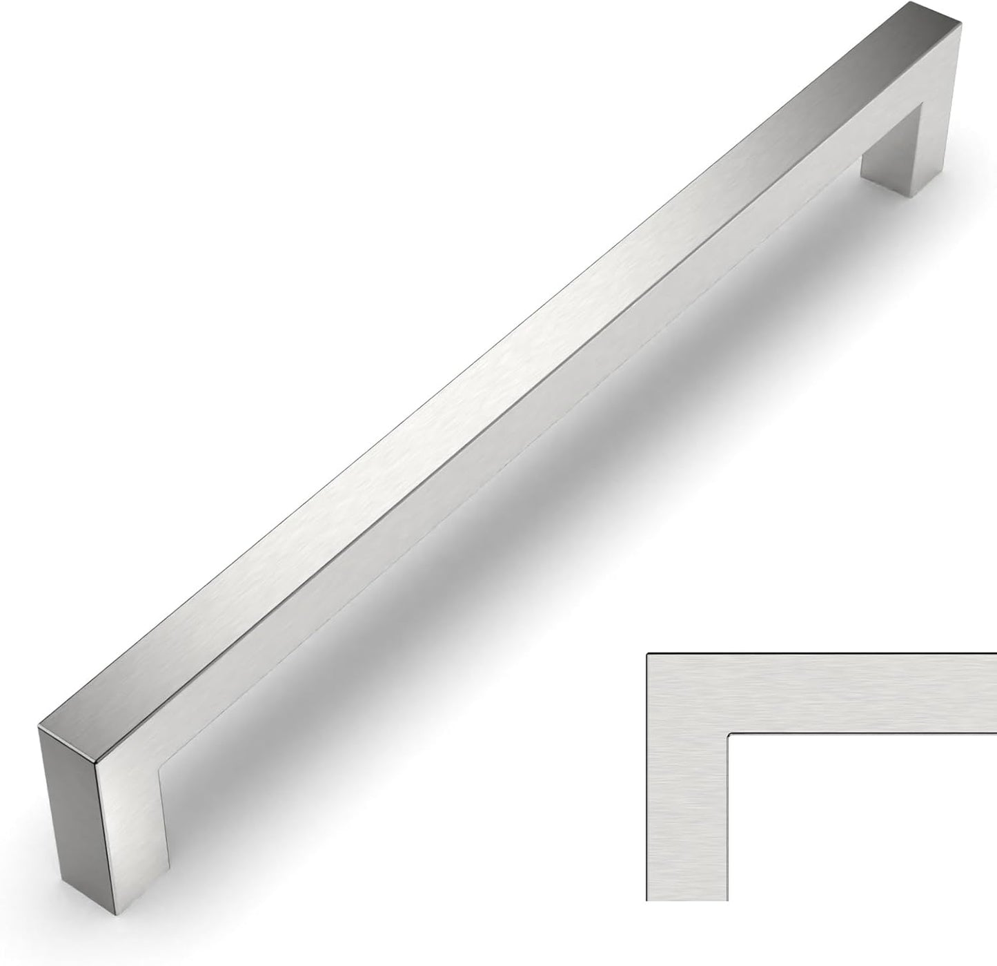 Amerdeco 10 Pack Brushed Satin Nickel Cabinet Pulls for Kitchen