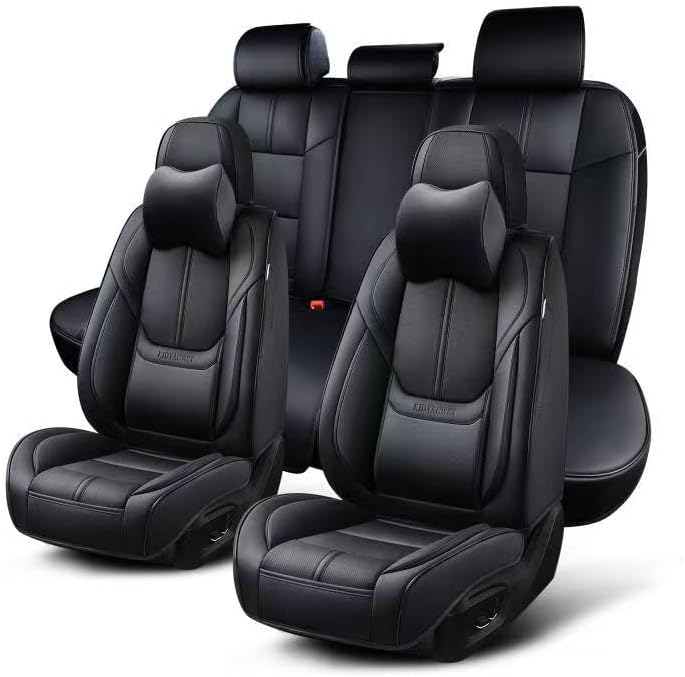 Auto Car Seat Covers Full Set Leather Cushion Protector