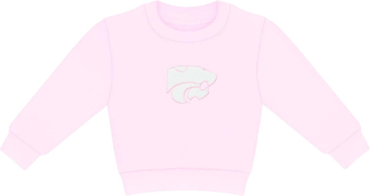 Kansas State Baby Sweatshirt with Embroidered Team Logo
