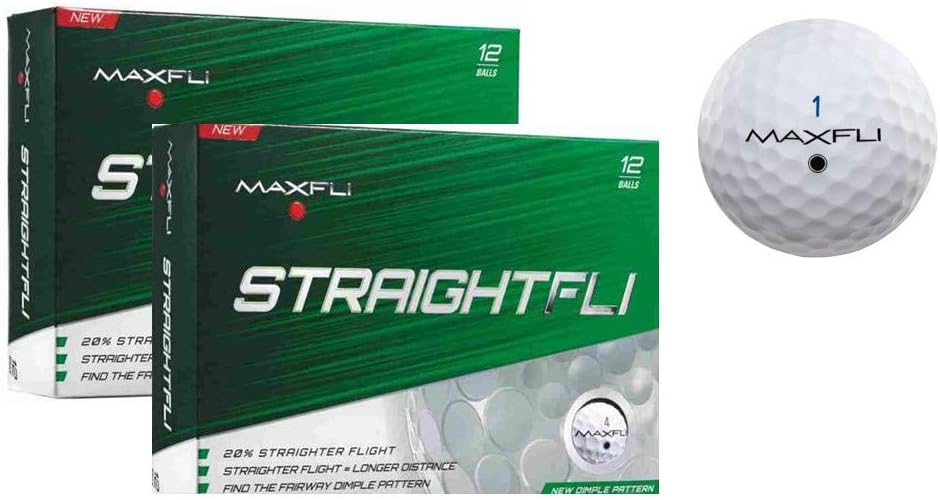 Maxfli StraightFli Golf Balls for Longer Straight Flight Distance