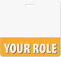 Bulk Custom Orange Horizontal Badge Buddies ID Backer Cards - Durable