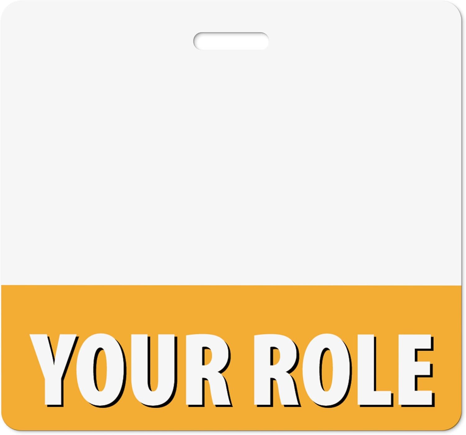 Bulk Custom Orange Horizontal Badge Buddies ID Backer Cards 100 Pcs