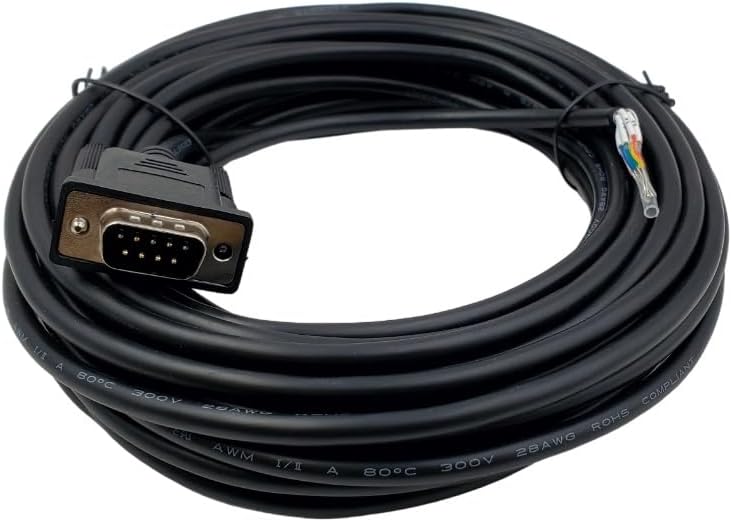 Best Industrial Serial DB9 D-Sub 9 Pin RS232 Cable - 35 Feet