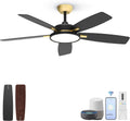 Roomratv 52 in Smart Ceiling Fan with Light - Dimmable, App Control