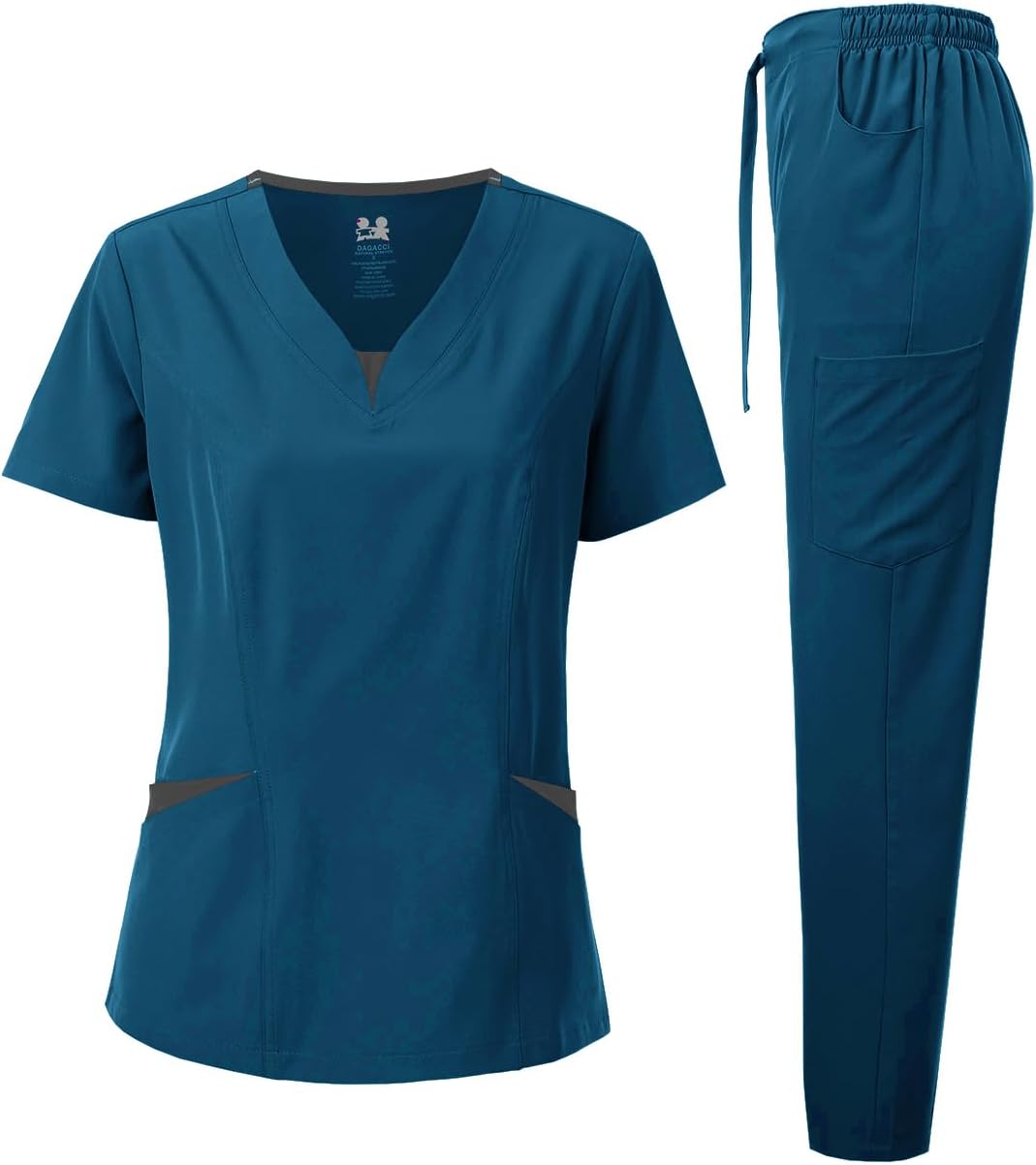 Dagacci Scrubs for Women Set with 4-Way Stretch Comfort