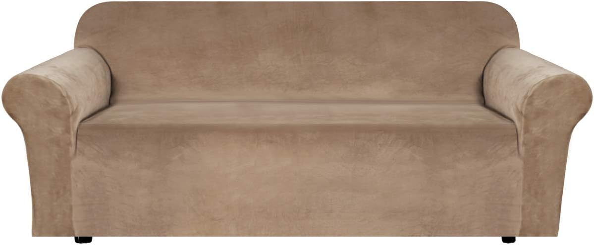 H.VERSAILTEX Stretch Velvet Sofa Covers for Large Couches