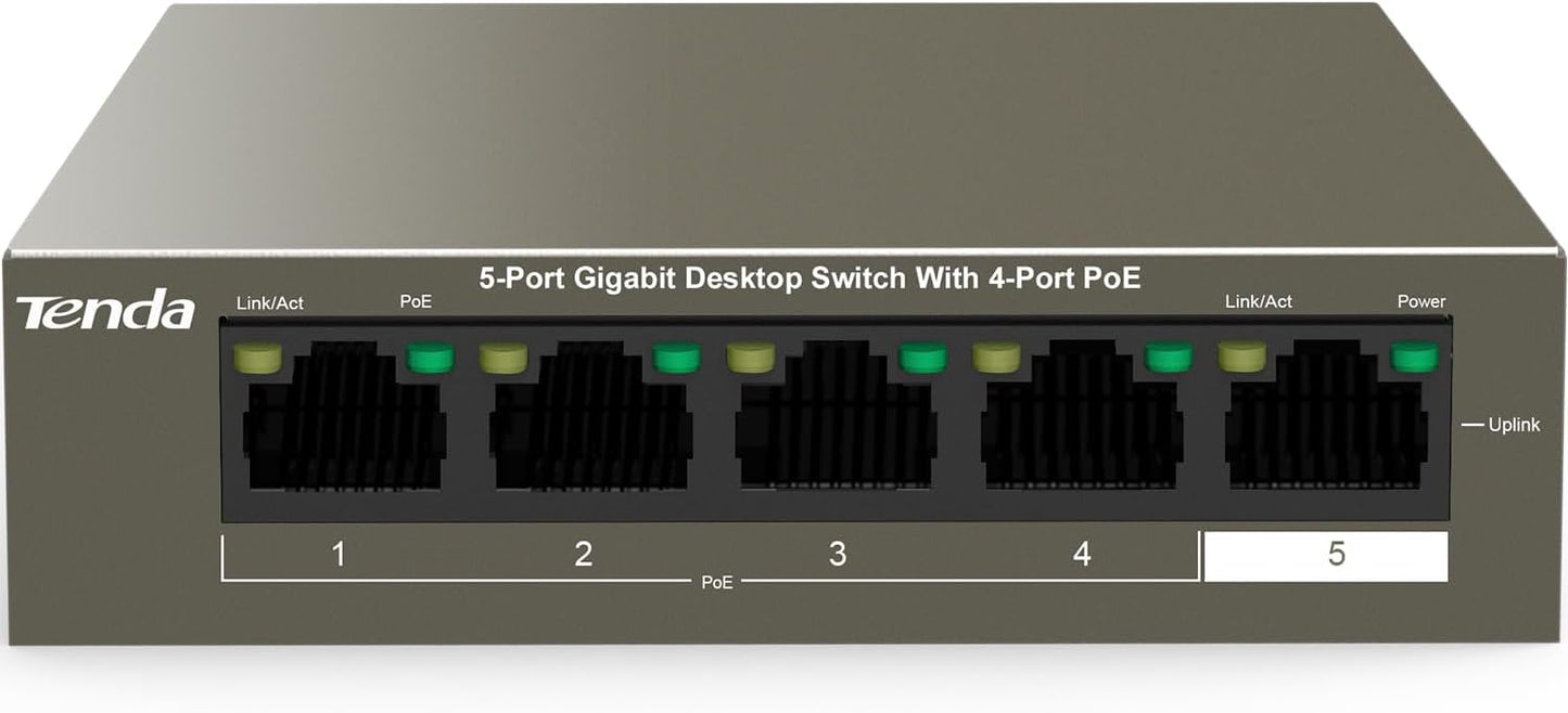 Tenda TEG1105P 5 Port Gigabit PoE Switch for Smart Devices