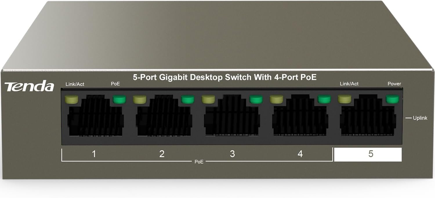 Tenda TEG1105P 5 Port Gigabit PoE Switch for Smart Devices