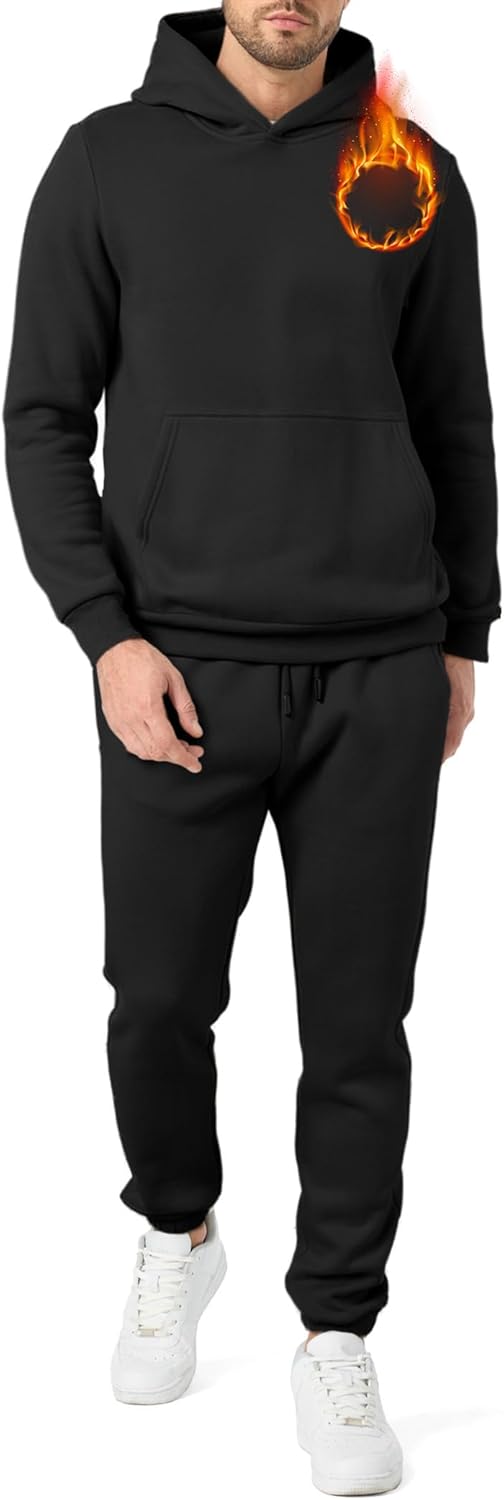 JMIERR Men's 2 Piece Outfits Hoodie Sweatshirt Tracksuit Set